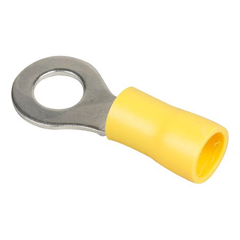 Boite de 50 cosses à oeil rond 4,0 à 6,0mm² - Jaune (1/3)