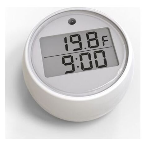 Thermomètre miniature pour salle de bain glacée avec horloge, thermomètre électronique étanche pour piscine avec minuterie automatique et alarme de température deng (1/2)