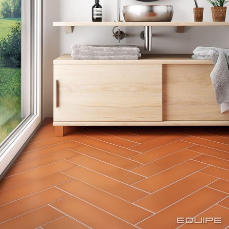 Carrelage Stromboli 36.8x9.2cm Orange - Mat - boîte de 0.65 m2 36.8x9.2 cm Orange - Mat - boîte de 0.65 m2 (1/3)