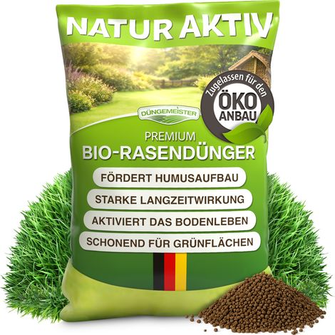 Rasendünger Bio Dünger Rasen Langzeitwirkung schneller Humusaufbau Premium 10,1kg (1/5)