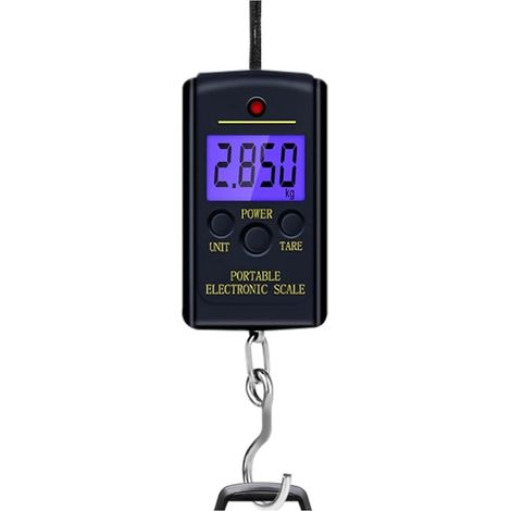 Balance suspendue, Balance numérique, 40 kg x 10 g, mini balance électronique suspendue for bagages de pêche, balance de poche numérique portable et pratique for crochet Affichage haute définition(Bac (1/5)