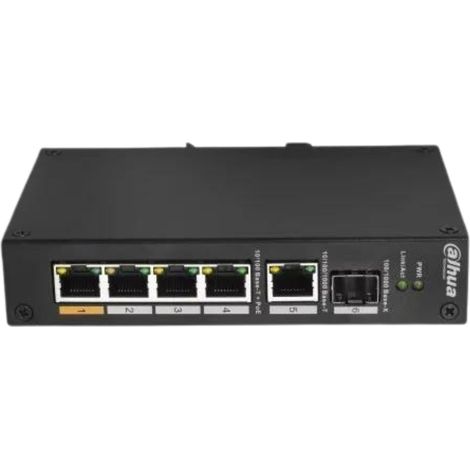 Dahua pfs3106-4et-60 switch poe 4 porte non gestito hi-poe 60w (1/5)