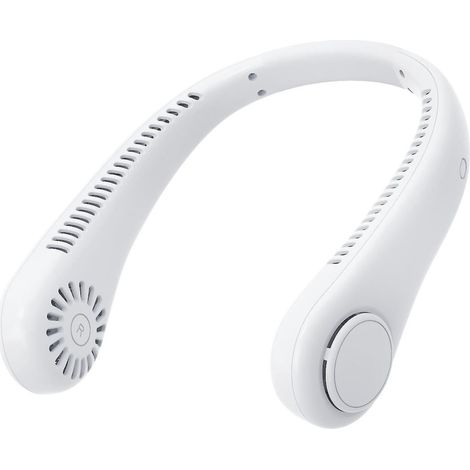ventilateur De Cou Portable, 3 Vitesses - Blanc Ventilateur Mains Libres Sans Pale, Ventilateur Personnel Portable Fonctionnant Avec Une Batterie (1/5)