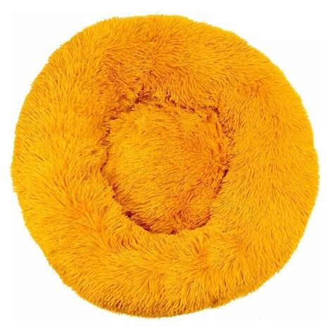 BUNTHAUS Lit pour Chat, Coussin Moelleux, Doux Lavable pour Chiens Chats (Jaune Doré, 60 cm), Ensoleillé (1/5)