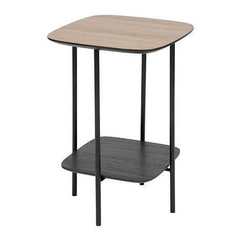 Tavolino hodia nero a 1 ripiano 60x40x40cm - Atmosphera créateur d'intérieur (1/5)