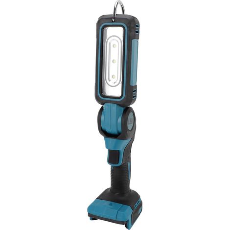 Lampe de travail LED sans fil, pour batterie 18V, 2 niveaux réglables, 500lm, 1000lm, lampe rotative à 90 degrés, Construction extérieure
