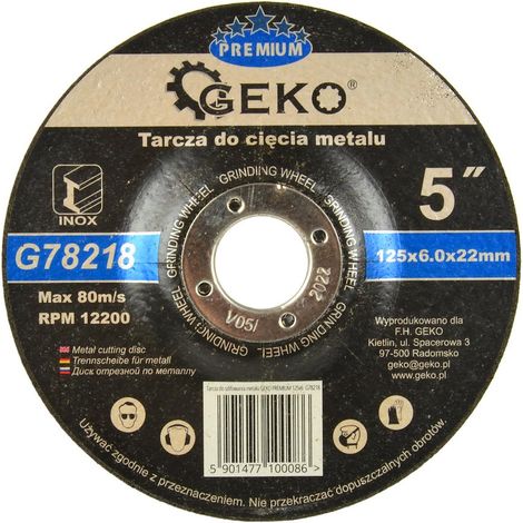 Disque abrasif métal inox Geko premium 125x6 (5/25/100) (1/3)