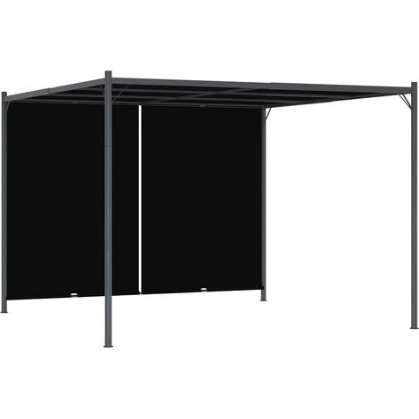 Pergola de jardin avec toit rétractable 3x3 m Anthracite (1/5)