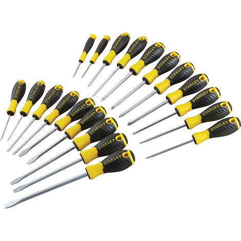Stanley Tools 0-60-213 Essential Screwdriver Set, 20 Piece Sl/Ph/Pz/Tx (1/4)