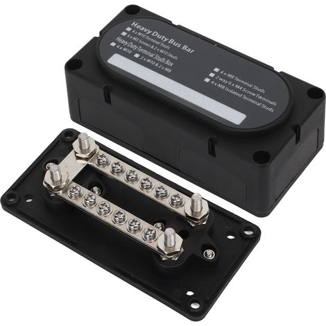Répartiteur de courant 4 pôles 100A double barre omnibus robuste universel pour voiture camion camping-car bateau 12-48V (1/5)