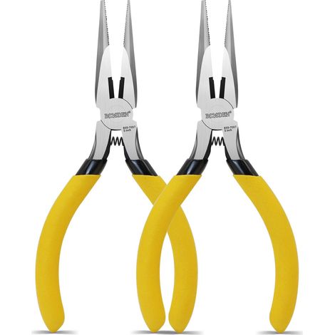 Pince Bec Long 13cm Lot 2 Mini Précision Coupe-Côté Ergonomique (1/5)