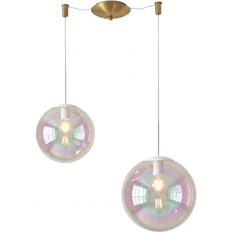 Top light moderne iris 1234 20-25+r13multi+cili-elet os e27 led métal verre irisé (1/5)