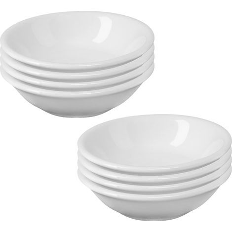 Lot de 10 petits pots ronds en céramique - Diamètre : 7 x 2 cm - Blanc (1/5)