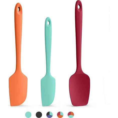 Silikon Kochspatel Set 3-teilig, 315°C hitzebeständig, flexibel, antihaft