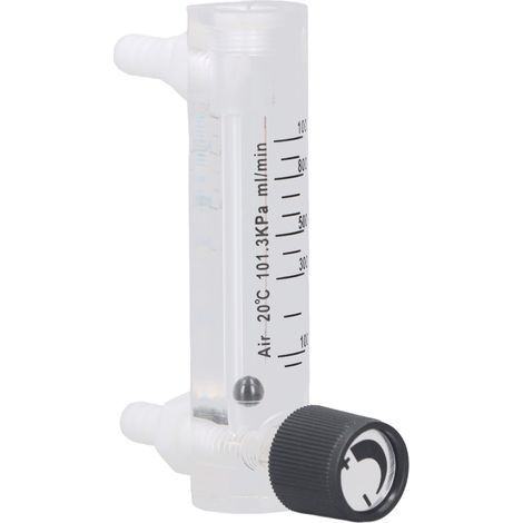 Gas Flow Meter Tester Air Adjustable Panel Measure Control Flowmeter 10‑1000ml/min (1/5)