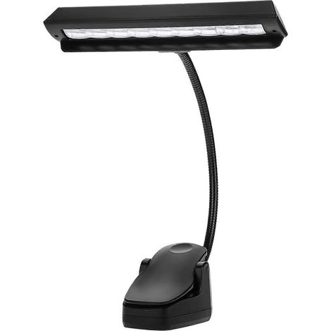 Lampe de pupitre à 9 LED portable et flexible avec pince et col de cygne pour pupitres, bureaux et tables (1/5)