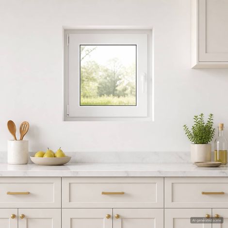 vidaXL Couleur intérieure de la fenêtre de sous-sol blanche RISOR (1/5)
