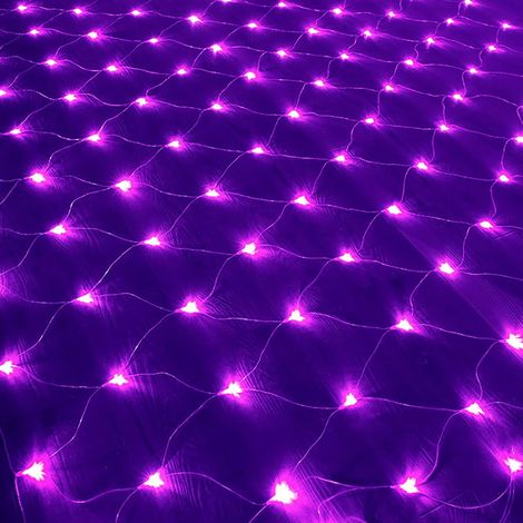 Filet lumineux 192LED, guirlande lumineuse étanche à piles, rideau de lumière maillé pour jardin extérieur intérieur Noël mariage fête décor mural (Multicolore, 3x2M)