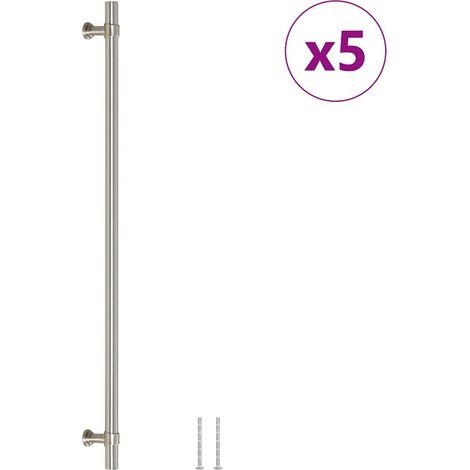 Poignées d'armoire 5 pcs Poignée de meuble argenté 320 mm acier inoxydable CFW31197 (1/5)