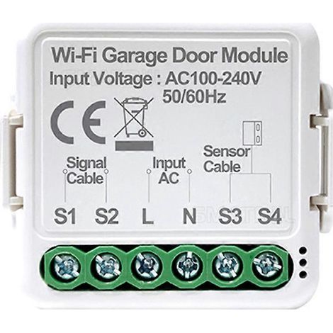 Interrupteur de porte de garage intelligent Tuya avec capteurs et télécommande vocale, compatible Google Home Smart Life. (1/5)