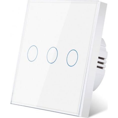 Interrupteur tactile 3F, verre trempé, LED (1/5)