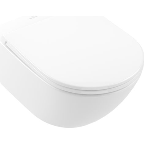 Cuvette WC suspendu sans bride VILLEROY & BOCH Universo TwistFlush avec abattant frein de chute blanc