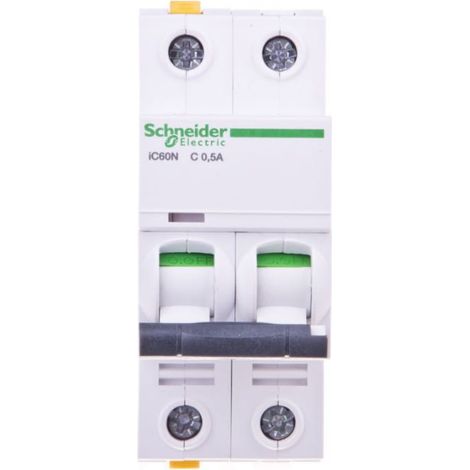 Leistungsschalter 2P C 0,5A 6kA AC iC60N-C0,5-2 A9F04270