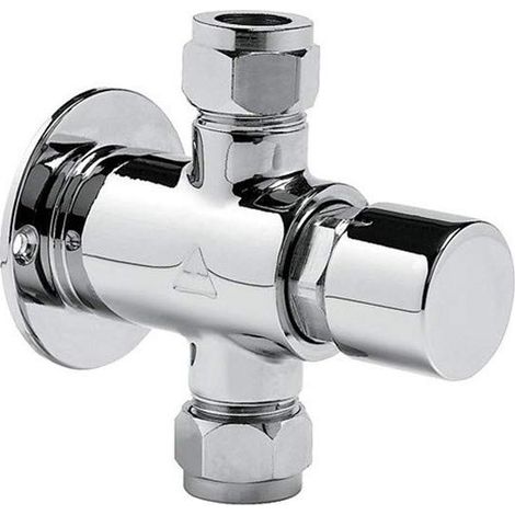 Rubinetto montaggio esterno doccia da parete con comando pulsante Idral 08130/E (1/2)