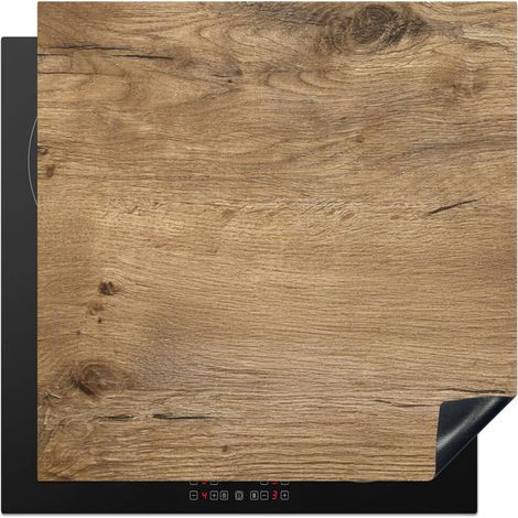 PROTECTION PLAQUE INDUCTION Bois - Marron - Aspect bois Couvre Plaque De Cuisson 78x78 cm