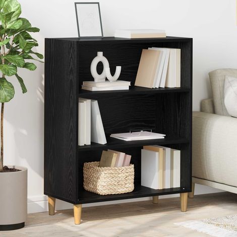 vidaXL Credenza Rovere Nero 69,5 x 32,5 x 90 cm Legno multistrato