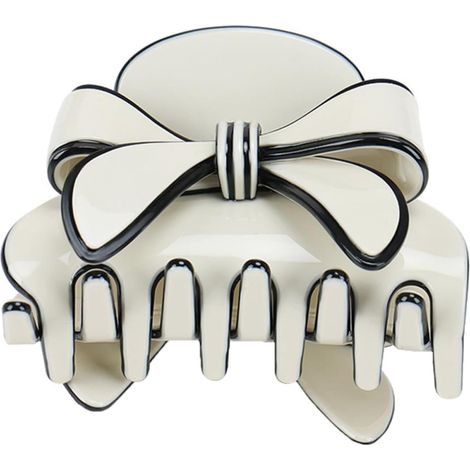 Women's Bow Clip in White Acetate Sheet (1/5)