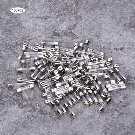 Lot de 100 fusibles rapides 250 V en tube de verre, accessoire de protection de circuit, 5 x 20 mm (1/5)