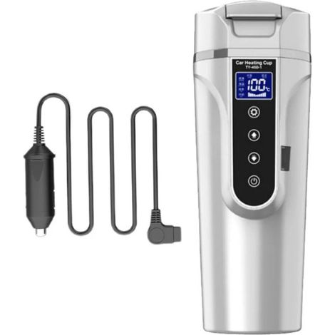 Bouilloire de voiture 12 V/24 V, bouilloire portable avec allume-cigare, bouilloire de voyage 500 ml 12 V/24 V pour voiture, bouilloire de camping, chauffe-eau pour voiture (1/5)