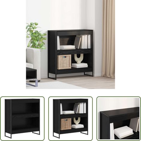 Holzwerkstoff -  Bücherregal Schwarz Eichen-Optik 80 x 30 x 155 cm Holzwerkstoff (1/5)
