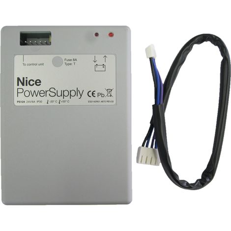 Nice – Batterie de secours 24V avec chargeur intégré – Compatible motorisation portail – Tension 24V – Idéal pour installations automatiques