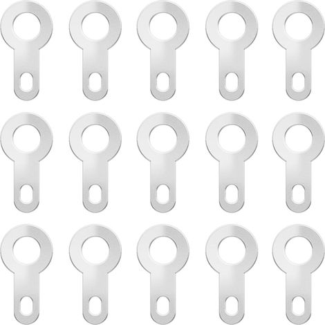 200pcs Borne à Sertir 3.2mm Plaque de Cosse à Souder Connecteur de Borne à Anneau Nu Sertissage pour Micro-moteurs Noyaux de Magnétophone Cuivre Plaqué, Argent (1/5)