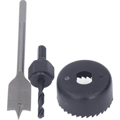 3-teiliges Holzbohrer-Set, poliert, legierter Stahl, Flachkopf, spitze Zähne, Lochsäge für Kupferlöcher