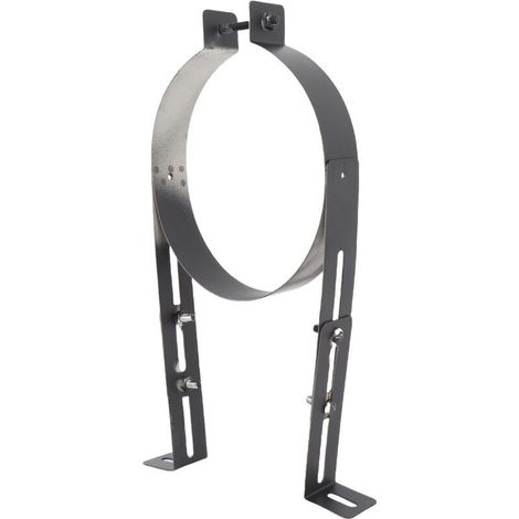 Support de support de tuyau de cheminée en acier inoxydable pince de revêtement de conduit réglable accessoire de fixation de cheminée (1/4)