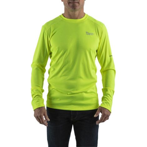 Camisa de trabajo de manga larga Milwaukee WWLSYL-L - Amarillo claro, talla L (1/2)