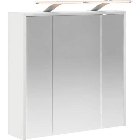 Maison Exclusive - Badezimmerspiegelschrank Weiß 63,5 x 16 x 62,5