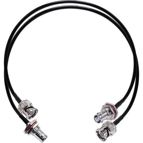 Câble de raccordement BNC RG58 BNC mâle vers BNC femelle, câble coaxial radio CB 20" (50 cm), câble d'extension d'antenne Wifi pour systèmes de sécurité, lot de 2 (1/4)