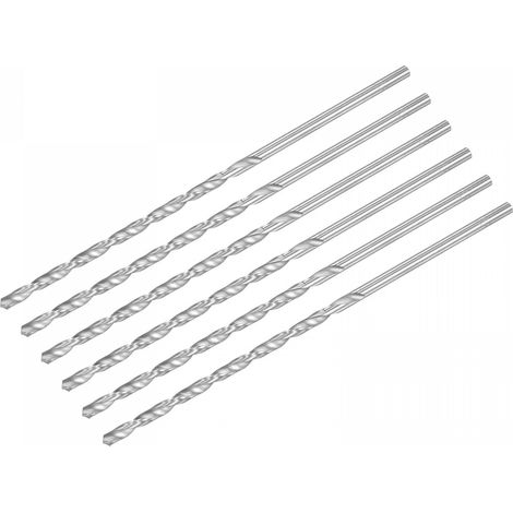 HSS Haute Vitesse Acier Extra Long Forets Hélicoïdaux 4.2mm Perceuse Diamètre 160mm Longueur 6 Pcs (1/5)