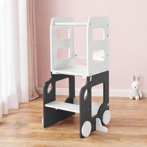 Tour d'apprentissage enfant 4 en 1 convertible bureau 58 cm (1/5)