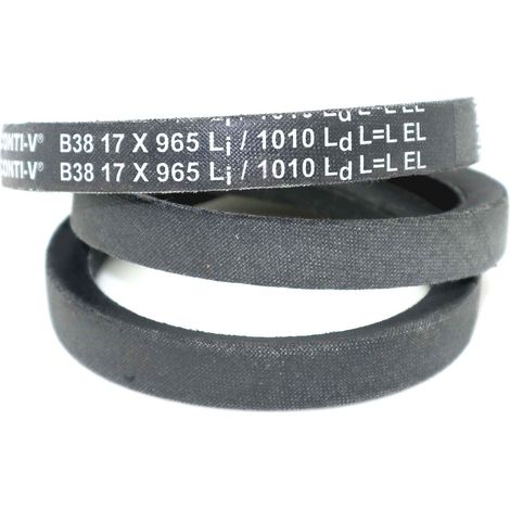 Courroie trapézoidale lisse Contitech Conti V B38 17 x 965 Li / 1010 Ld