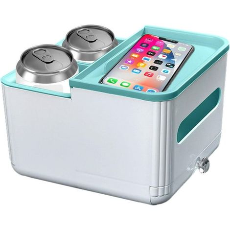 Boîte de rangement pour accoudoir de voiture Organisateur universel de console de voiture avec accoudoir automatique vert (1/5)