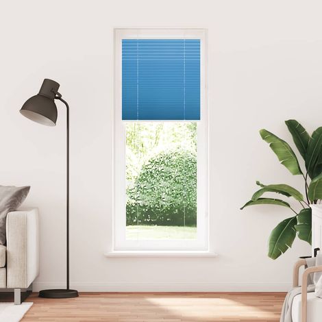 Store plissé bleu 75x200 cm largeur du tissu 74,4 cm polyester