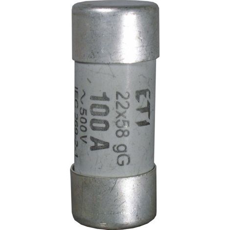 Inserto de fusible cilíndrico CH22x58 gG 100A/500V