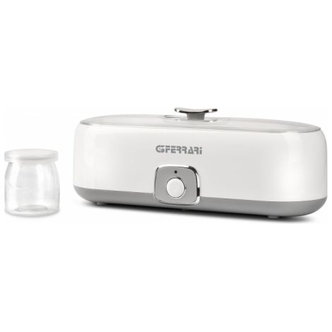 G3 Ferrari G10133 Fermento 4 Yogurtiera, 20 W, 4 vasetti in vetro da 180 ml, Coperchio trasparente con maniglia, Bianco (1/5)