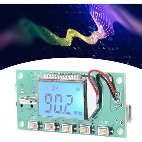 Module émetteur FM DSP PLL 87-108 MHz, carte microphone sans fil numérique stéréo multifonctionnelle, alimentation CC 3-5 V, FM multifonctionnelle (1/5)