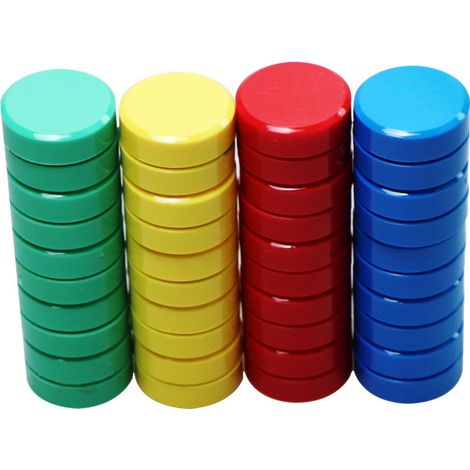 Lot de 200 aimants rouges pour frigo, puissants et colorés, idéaux tableau blanc, tableau d'affichage, salle de classe, maison, école, bureau, casiers, photos. (1/5)